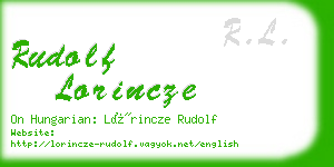 rudolf lorincze business card
